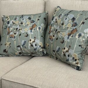 Set of 2 new custom made pillows from basset furniture
